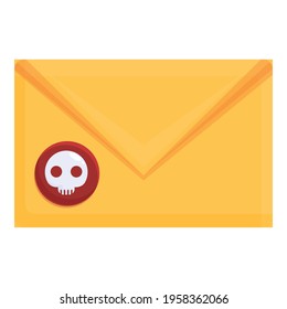 Hacker mail malware icon. Cartoon of Hacker mail malware vector icon for web design isolated on white background