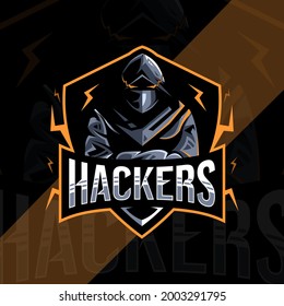 Hacker Mascot Logo Design Templates