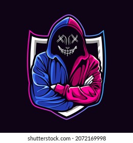 hacker mascot for sports and esports logo
