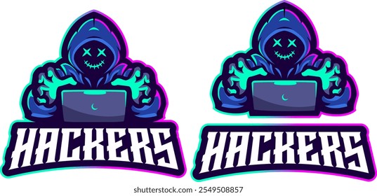 hacker mascot for sports and esports logo