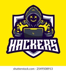 mascote hacker para esportes e logotipo esports