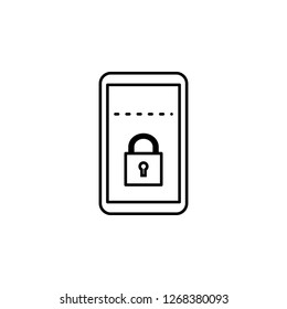Hacker, mobile icon on white background. Can be used for web, logo, mobile app, UI UX