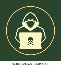 Hacker notable icono de moda hermosa obra de arte de Ilustración vectorial abstracta diseño colorido
