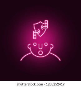 hacker on mind icon. Elements of What is in your mind in neon style icons. Simple icon for websites, web design, mobile app, info graphics