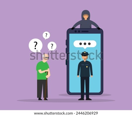Hacker online phishing, scam fraud 2d flat vector illustration