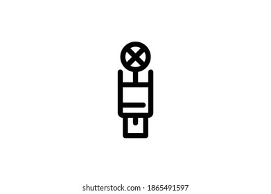 Hacker Outline Icon - Flashdisk Infected
