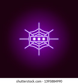Hacker, password icon in neon style. Can be used for web, logo, mobile app, UI, UX 