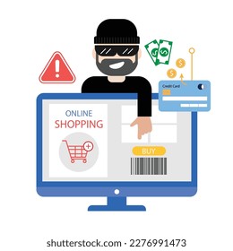 Hacker phishing tarjeta de crédito, información financiera de compras en línea.