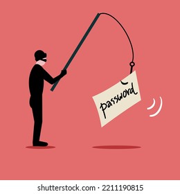 Hacker phishing password; data protection concept