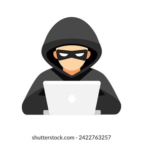 Hacker with a phishing trap, targeting personal login information. Cybersecurity Threat and Identity Theft