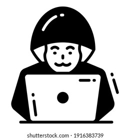 hacker, Protection and security vector icons set cyber computer network business data technology