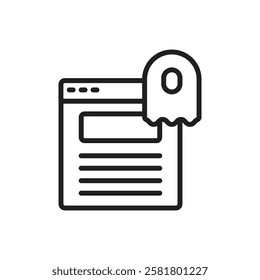 Hacker Rootkit Outline Icon Vector Illustration