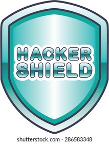 Hacker Shield Vector Icon