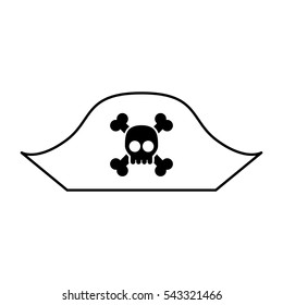 Hacker skull alert isolated icon vector illustration design
