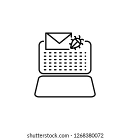 Hacker, Spam icon on white background. Can be used for web, logo, mobile app, UI UX