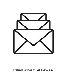 Hacker Spam Outline Icon Vector Illustration