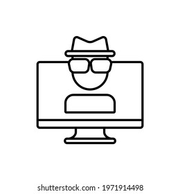 Hacker spy icon vector illustration