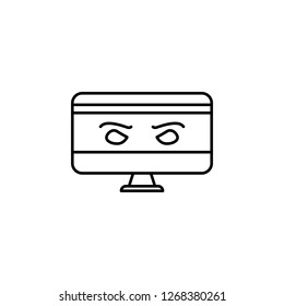 Hacker, spyware icon on white background. Can be used for web, logo, mobile app, UI, UX