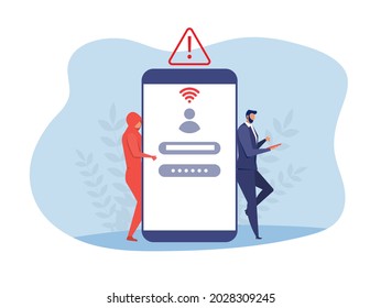 vector de concepto de robo de datos e información personal de hacker