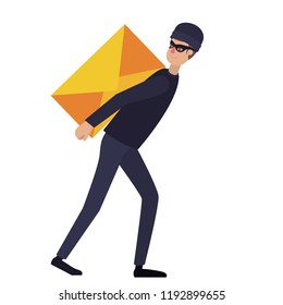 hacker stealing information avatar character