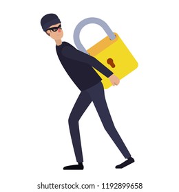 hacker stealing information avatar character