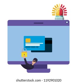 hacker stealing information avatar character