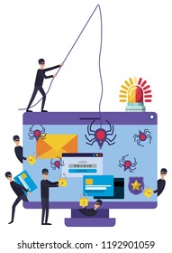 hacker stealing information avatar character