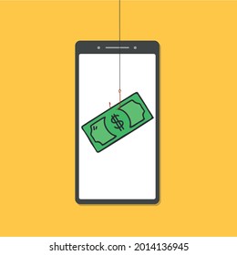 Hacker robando dinero, información personal como contraseñas de un smartphone útil para combatir la suplantación de identidad (phishing) y virus de Internet.