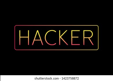 Hacker Sticker Illustration Vector Print