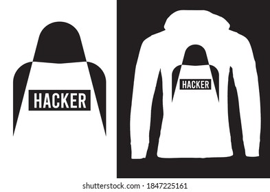 Hacker. stylish t-shirt and apparel trendy design, typography, print, vector illustration. Global swatches.