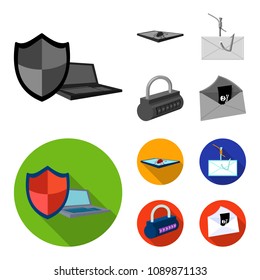 Hacker, system, connection .Hackers and hacking set collection icons in monochrome,flat style vector symbol stock illustration web.