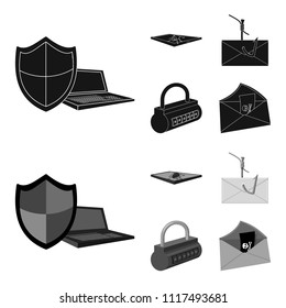 Hacker, system, connection .Hackers and hacking set collection icons in black,monochrome style vector symbol stock illustration web.