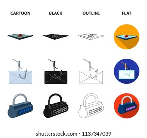 Hacker, system, connection .Hackers and hacking set collection icons in cartoon,black,outline,flat style vector symbol stock illustration web.