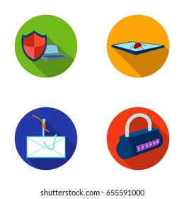 Hacker, system, connection .Hackers and hacking set collection icons in flat style vector symbol stock illustration web.