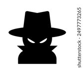 Hacker thief icon.Thief icon.Criminal man simple icon. 