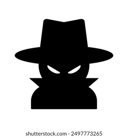 Hacker thief icon.Thief icon.Criminal man simple icon. 