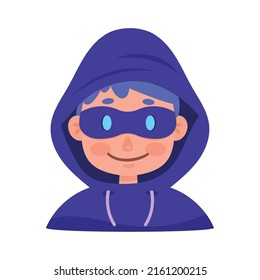 ladrón hacker con carácter de máscara