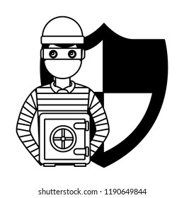 hacker thief safe box money shield protection