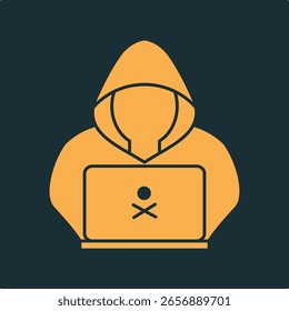 Hacker trendy vetor prático importante Design de ilustração impressionante fundo colorido.eps