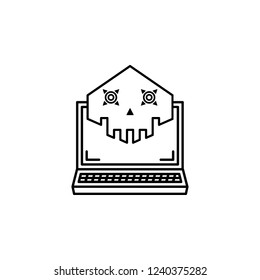 hacker, trojan, virus icon. Element of crypto currency icon for mobile concept and web apps. Outline hacker, trojan, virus icon can be used for web and mobile