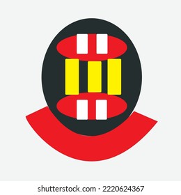 dibujo del logotipo de tipo hacker en la ilustración