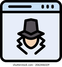 hacker vector colour line icon