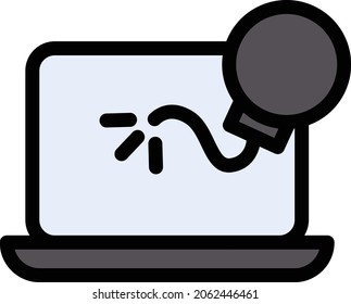 hacker  vector colour line icon