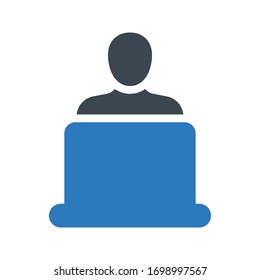 icono de color de glifo vectorial de hacker 