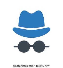 icono de color de glifo vectorial de hacker 