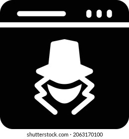 hacker vector glyph flat icon