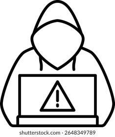 Ícone de vetor de hacker. Pode ser usado para impressão, aplicativos móveis e da Web.