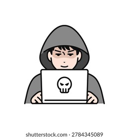 Hacker Vector Icon Illustration Assets