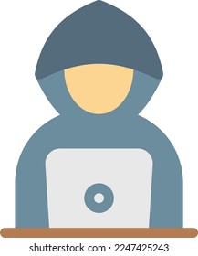 hacker Vector illustration on a transparent background. Premium quality symmbols. Line Color vector icons for concept and graphic design. 
