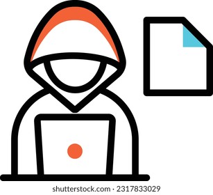 hacker Vector illustration on a transparent background. Premium quality symmbols. Line Color vector icons for concept and graphic design.